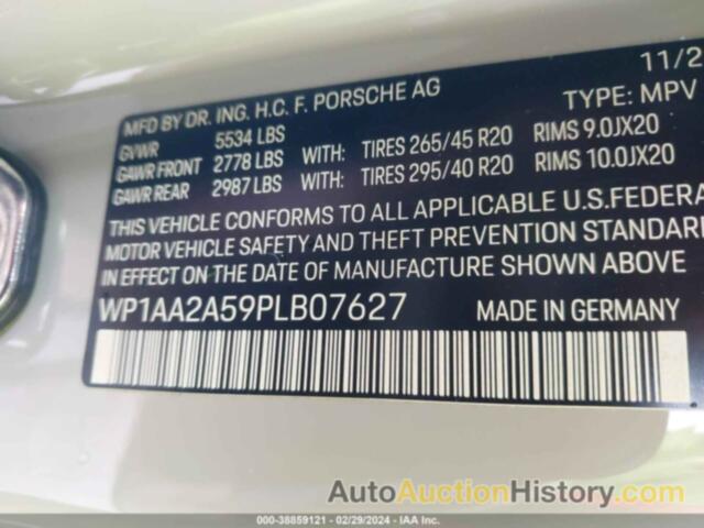 PORSCHE MACAN T, WP1AA2A59PLB07627