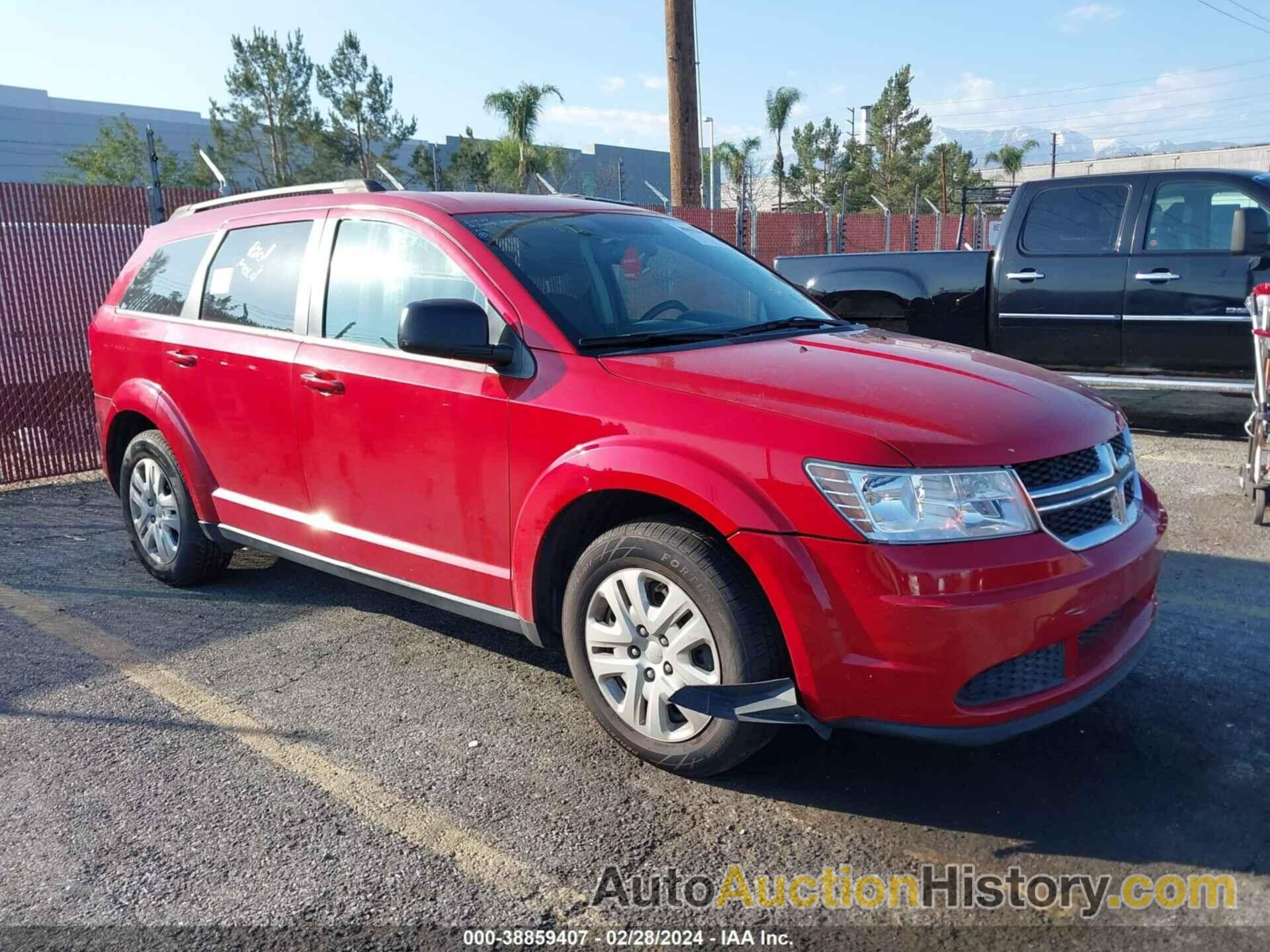 DODGE JOURNEY SE, 3C4PDCAB6GT233706