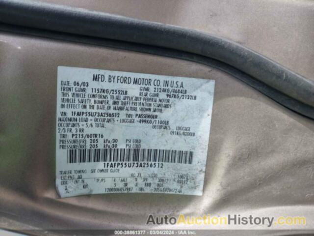 FORD TAURUS SES, 1FAFP55U73A256512