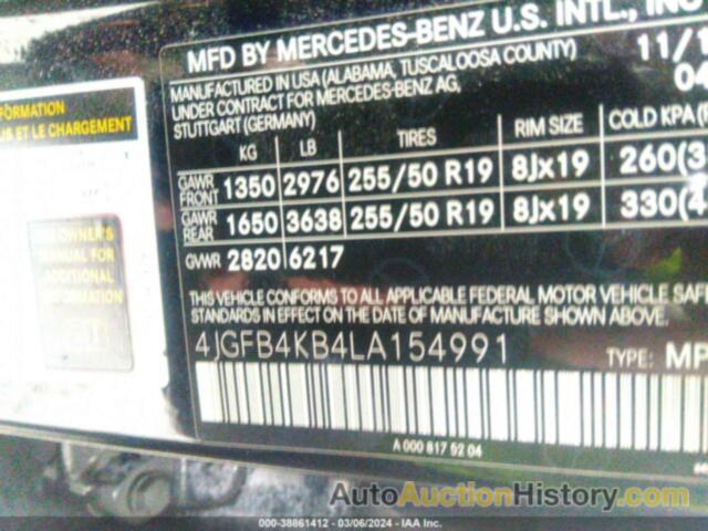 MERCEDES-BENZ GLE 350 4MATIC, 4JGFB4KB4LA154991