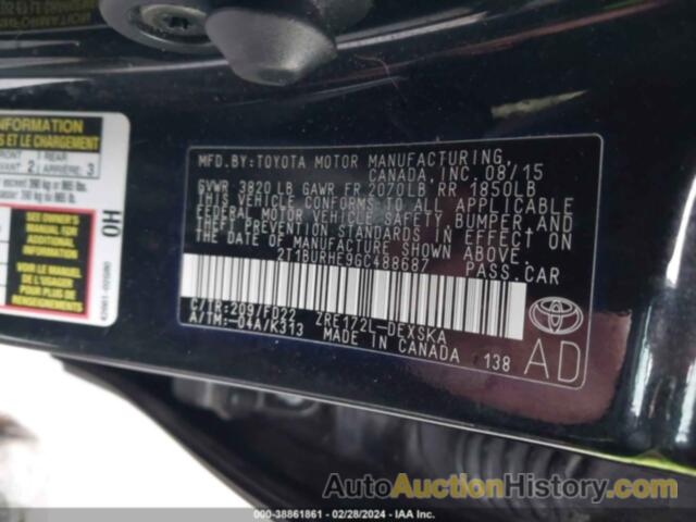 TOYOTA COROLLA S PLUS, 2T1BURHE9GC488687