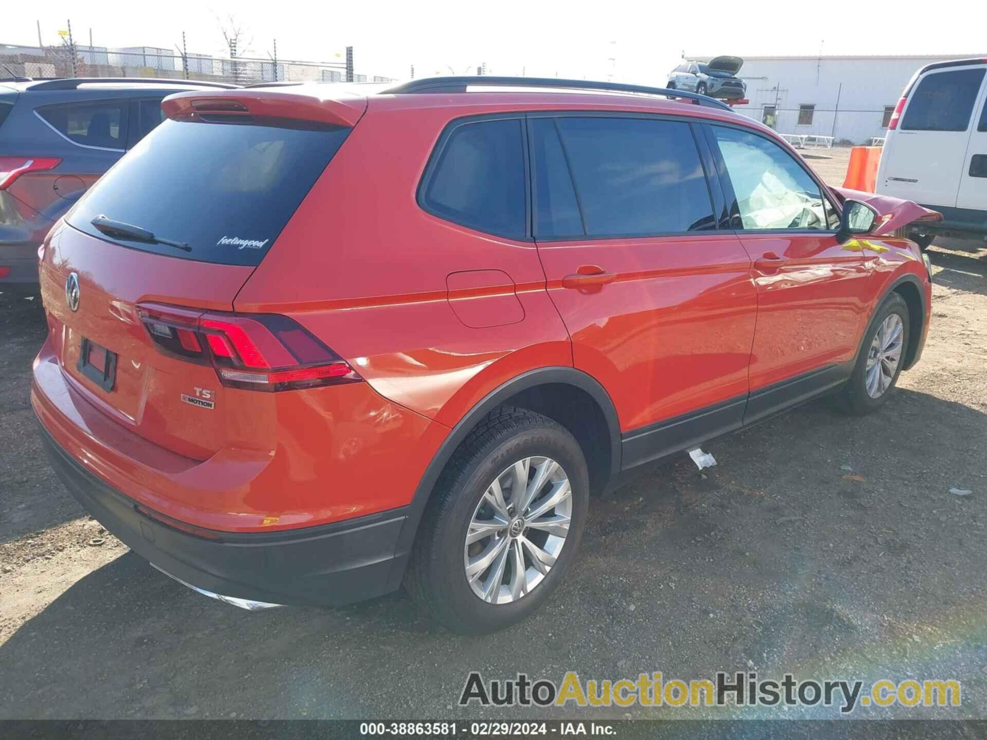 VOLKSWAGEN TIGUAN 2.0T S, 3VV0B7AX1JM205759