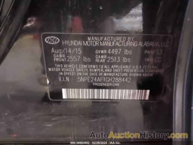 HYUNDAI SONATA SE, 5NPE24AF1GH288442