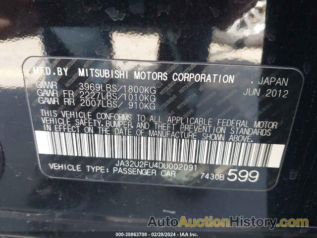 MITSUBISHI LANCER ES, JA32U2FU4DU002091