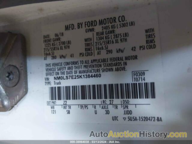 FORD TRANSIT CONNECT XL, NM0LS7E25K1384460