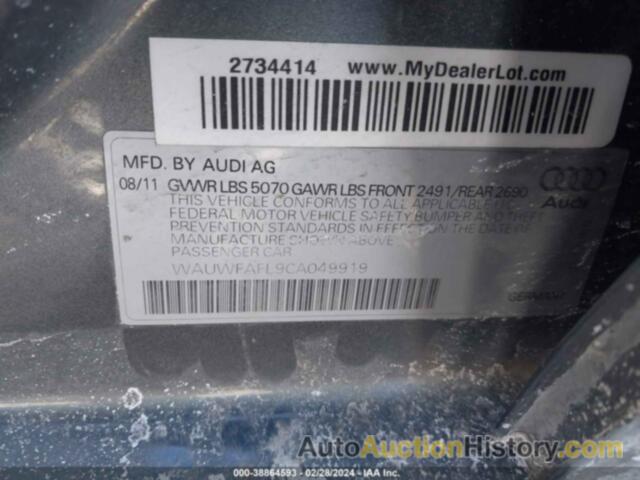 AUDI A4 2.0T PREMIUM, WAUWFAFL9CA049919