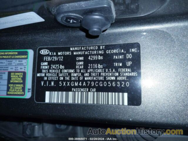 KIA OPTIMA, 5XGMA4A79CG056320