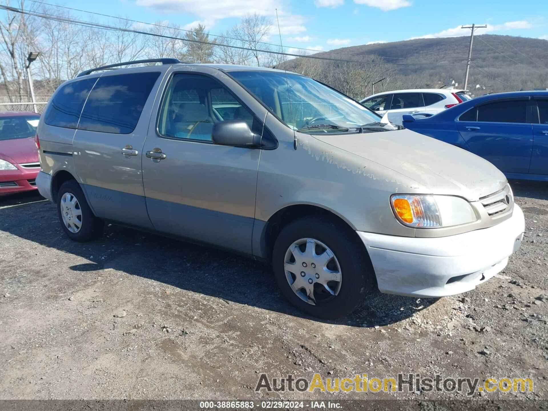 TOYOTA SIENNA LE, 4T3ZF13C93U511630