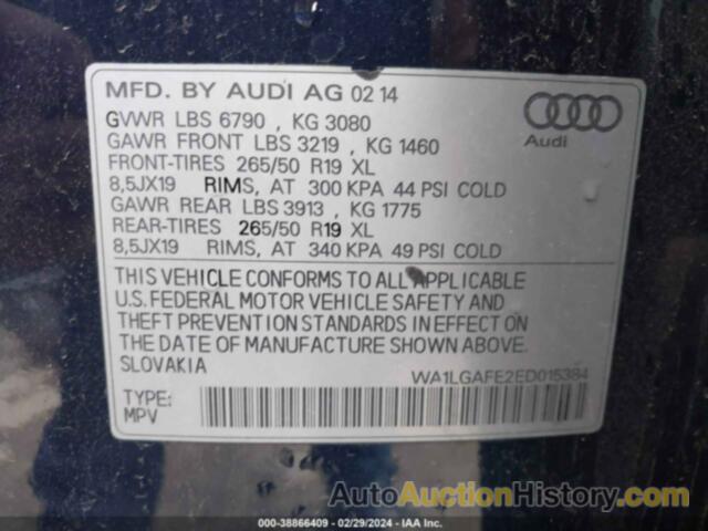 AUDI Q7 3.0T PREMIUM, WA1LGAFE2ED015384