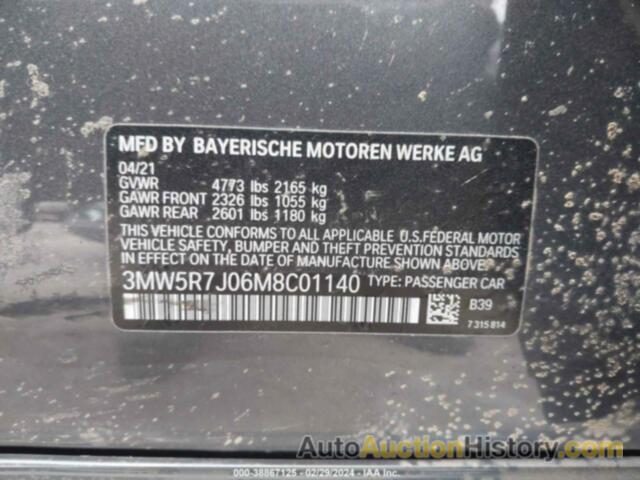 BMW 330I XDRIVE, 3MW5R7J06M8C01140