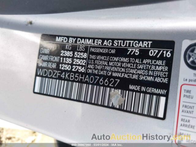 MERCEDES-BENZ E 300 4MATIC, WDDZF4KB5HA076627