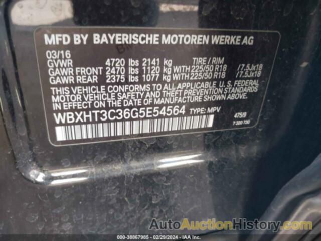 BMW X1 XDRIVE28I, WBXHT3C36G5E54564