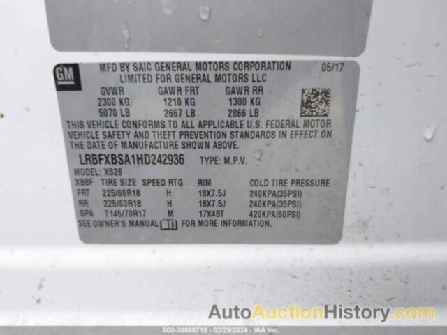 BUICK ENVISION ESSENCE, LRBFXBSA1HD242936