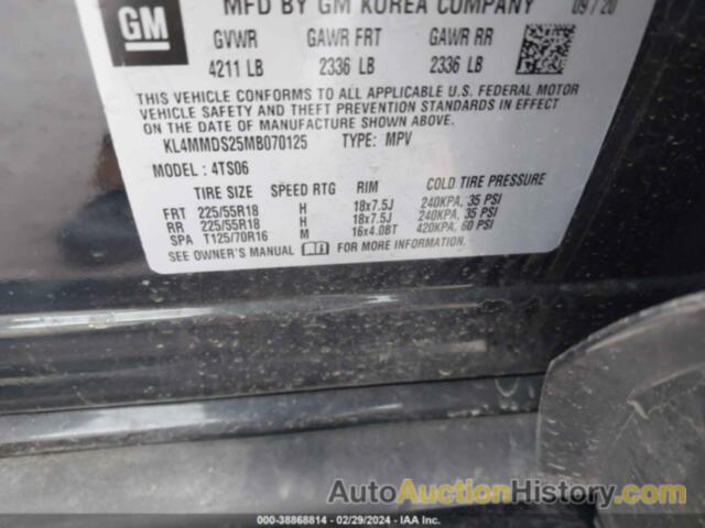 BUICK ENCORE GX FWD SELECT, KL4MMDS25MB070125