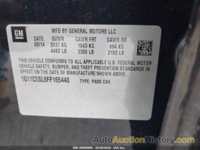 CHEVROLET MALIBU 1LT, 1G11C5SL8FF165440