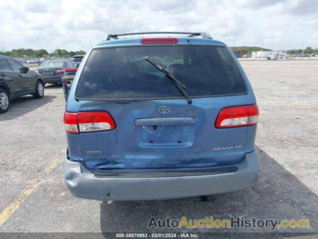 TOYOTA SIENNA LE, 4T3ZF13C72U423030