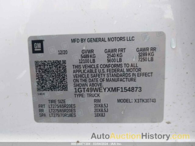 GMC SIERRA 3500HD 4WD  STANDARD BED DENALI, 1GT49WEYXMF154873