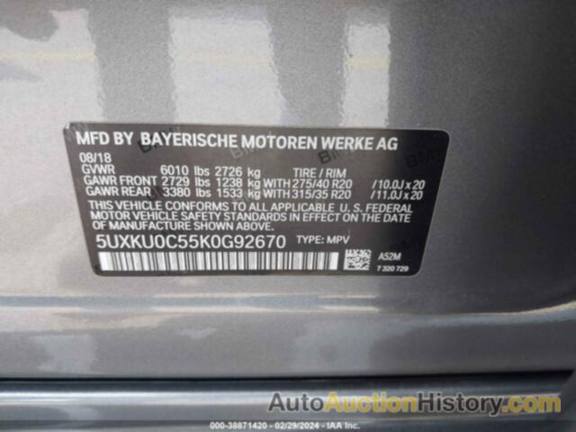 BMW X6 SDRIVE35I, 5UXKU0C55K0G92670