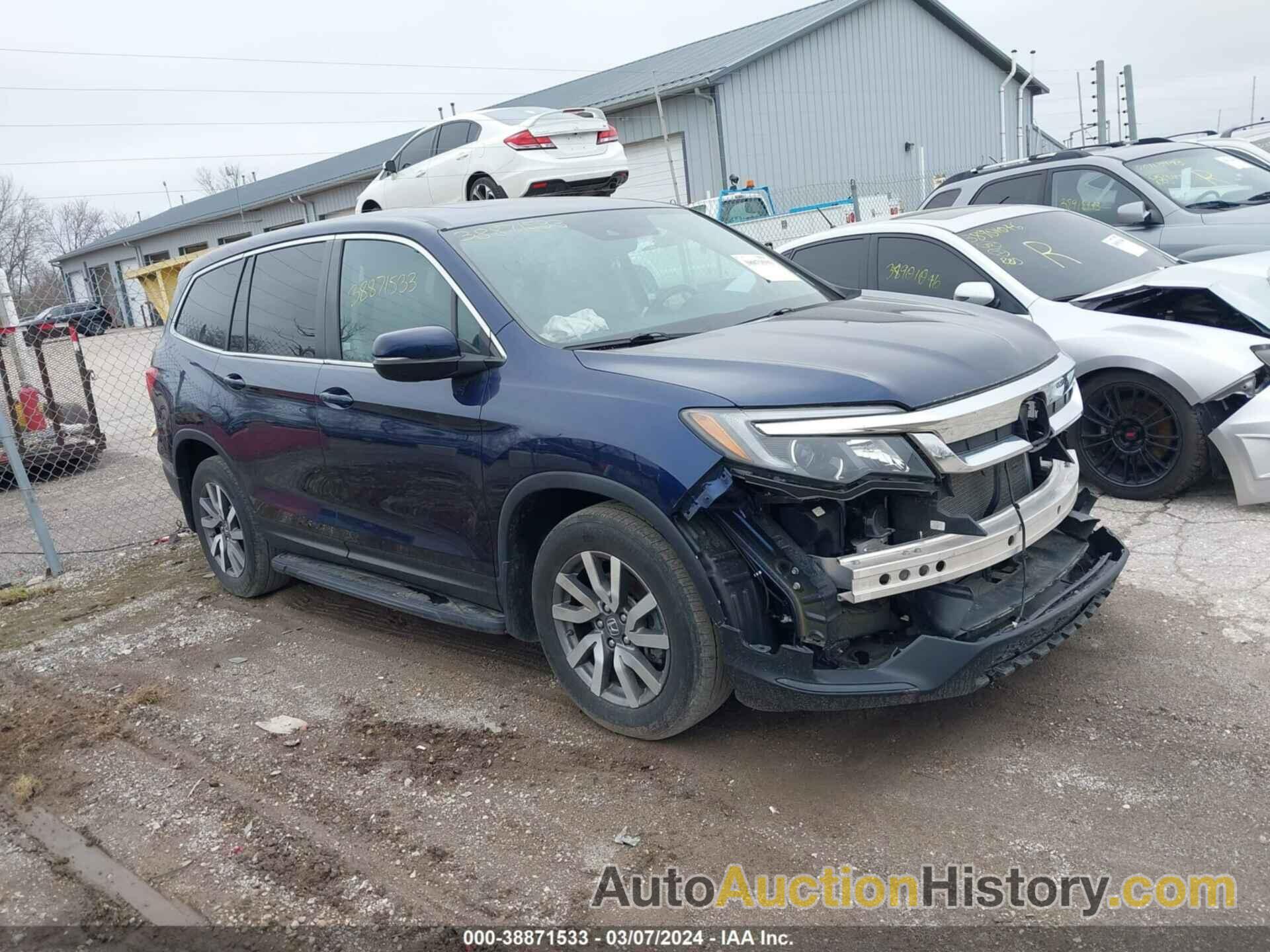 HONDA PILOT EXL, 5FNYF6H57KB077974