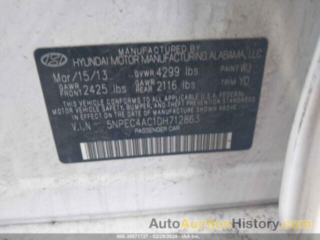 HYUNDAI SONATA LIMITED, 5NPEC4AC1DH712863