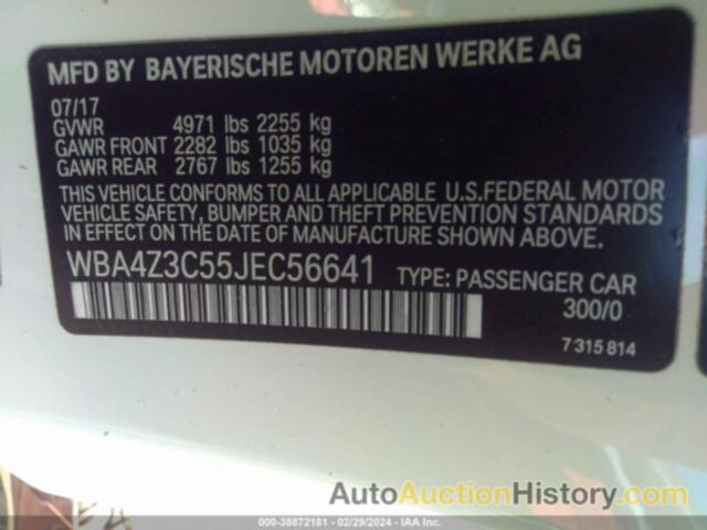 BMW 430I XDRIVE, WBA4Z3C55JEC56641