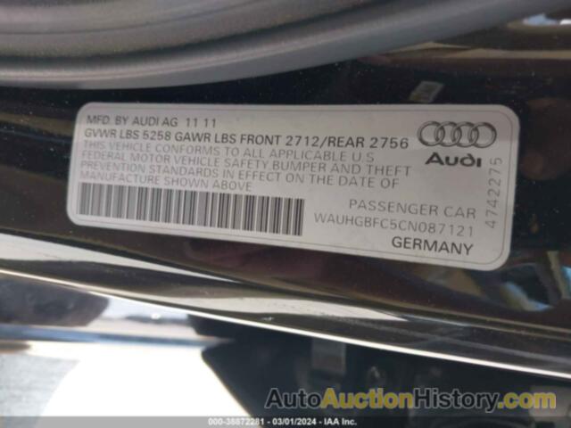 AUDI A6 3.0 PREMIUM, WAUHGBFC5CN087121