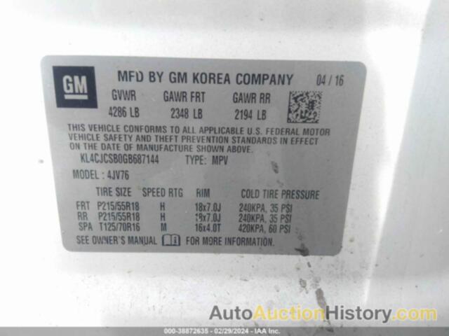 BUICK ENCORE LEATHER, KL4CJCSB0GB687144