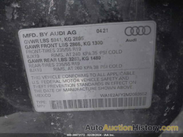 AUDI Q5 PREMIUM PLUS 55 TFSI E QUATTRO S TRONIC, WA1E2AFY2M2083552