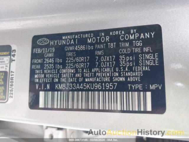 HYUNDAI TUCSON VALUE, KM8J33A45KU961957