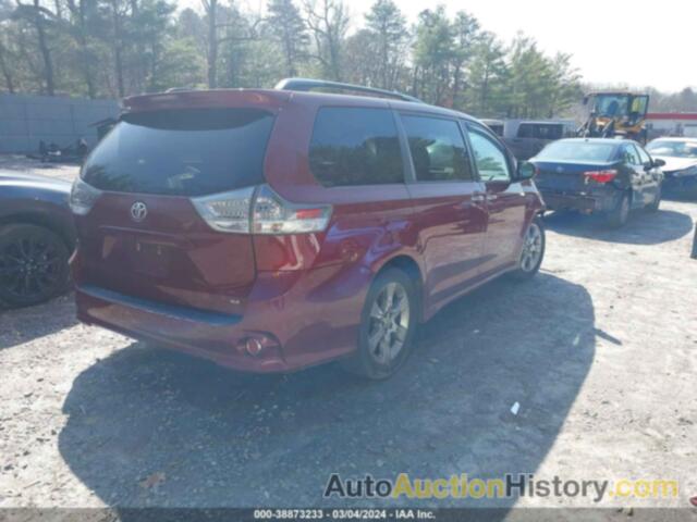 TOYOTA SIENNA SE 8 PASSENGER, 5TDXK3DC2ES502107