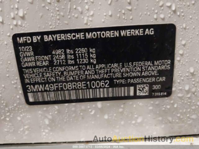 BMW 3 SERIES M340I XDRIVE, 3MW49FF08R8E10062