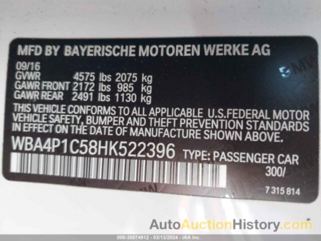 BMW 440I, WBA4P1C58HK522396