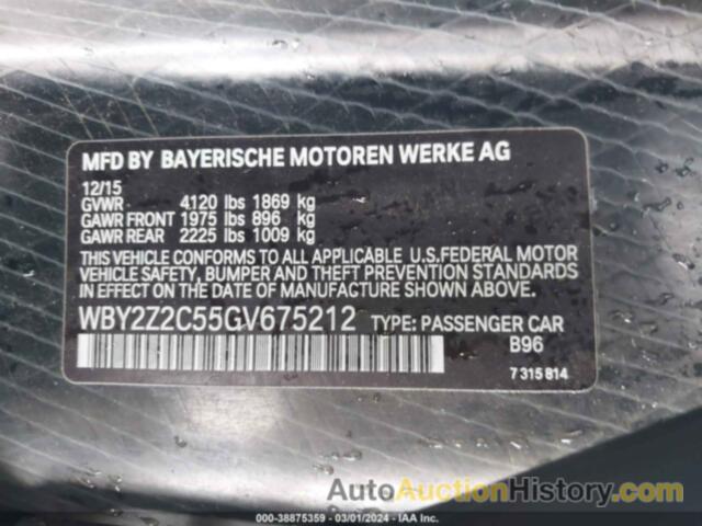 BMW I8, WBY2Z2C55GV675212