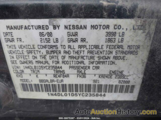 NISSAN ALTIMA GLE/GXE/SE/XE, 1N4DL01D5YC235844