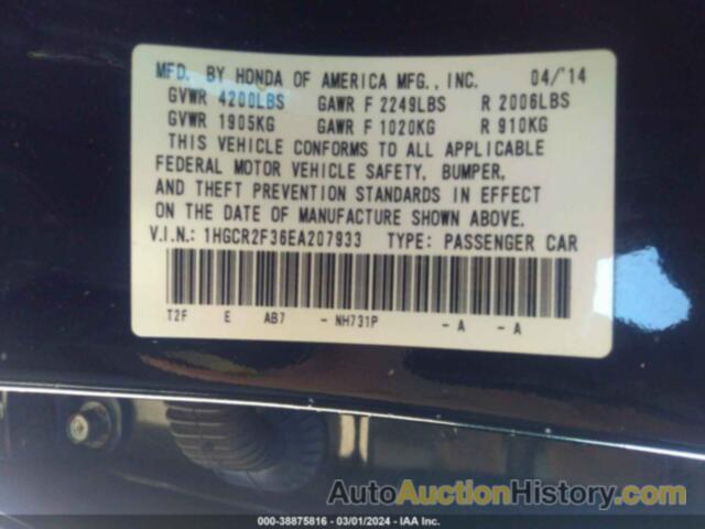 HONDA ACCORD LX, 1HGCR2F36EA207933