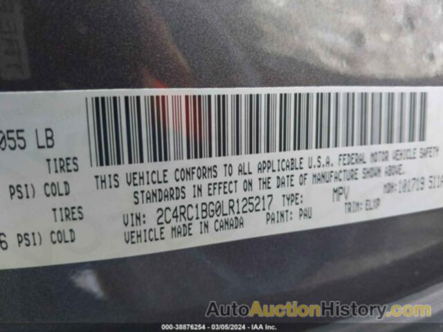 CHRYSLER PACIFICA TOURING L, 2C4RC1BG0LR125217