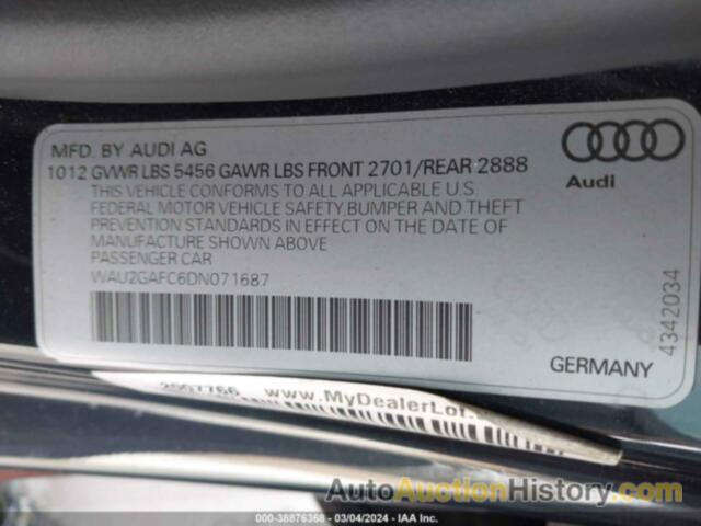 AUDI A7 3.0T PREMIUM, WAU2GAFC6DN071687