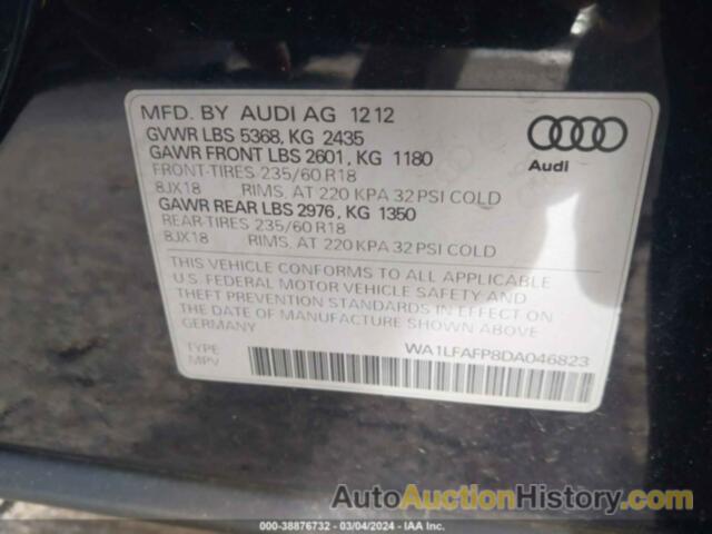 AUDI Q5 2.0T PREMIUM, WA1LFAFP8DA046823