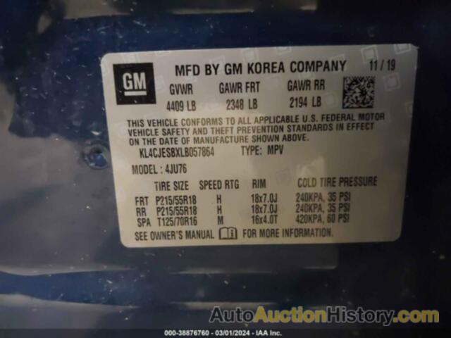 BUICK ENCORE AWD PREFERRED, KL4CJESBXLB057864