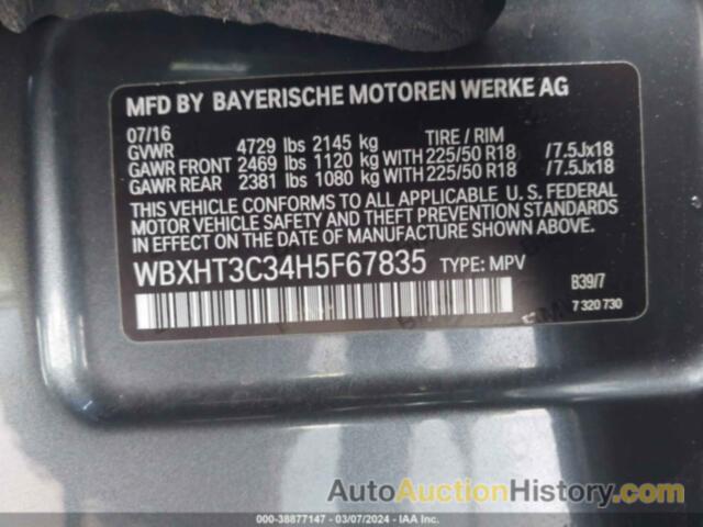 BMW X1 XDRIVE28I, WBXHT3C34H5F67835