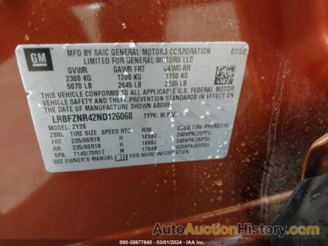 BUICK ENVISION FWD ESSENCE, LRBFZNR42ND126068
