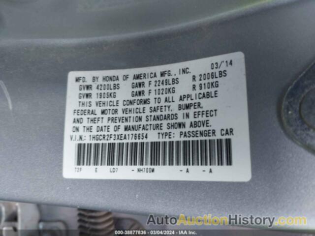 HONDA ACCORD LX, 1HGCR2F3XEA176654