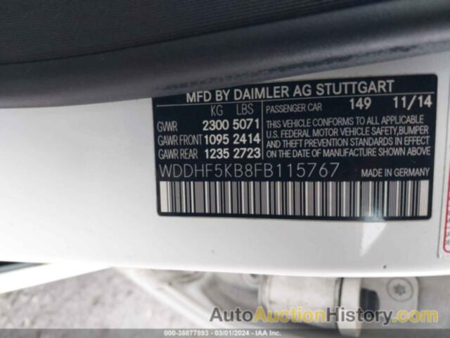 MERCEDES-BENZ E 350, WDDHF5KB8FB115767