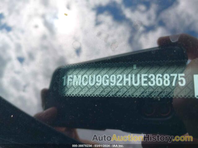 FORD ESCAPE SE, 1FMCU9G92HUE36875