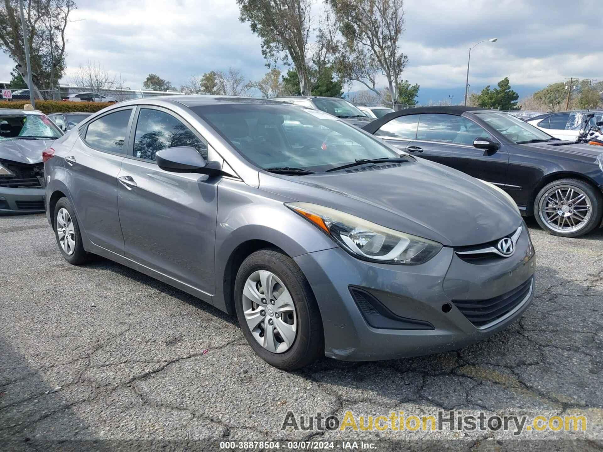 HYUNDAI ELANTRA SE, KMHDH4AE8GU647076