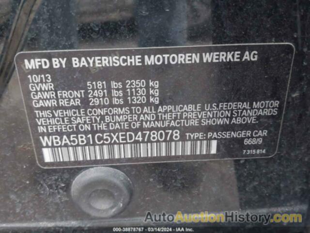 BMW 535 I, WBA5B1C5XED478078