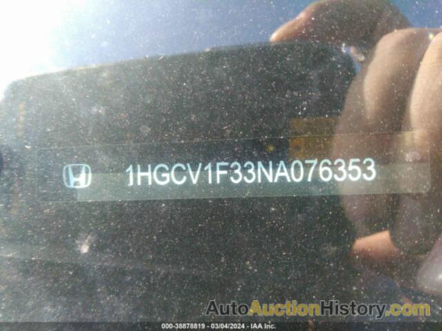 HONDA ACCORD SPORT, 1HGCV1F33NA076353