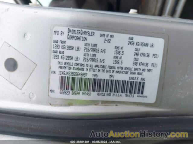 CHRYSLER VOYAGER LX, 1C4GJ45382B649087