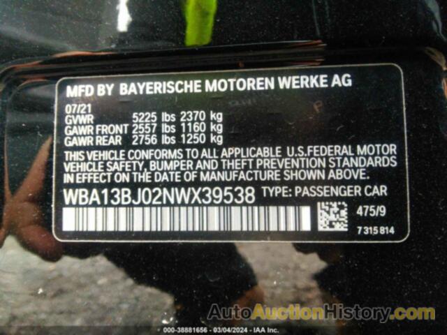 BMW 530 I XDRIVE, WBA13BJ02NWX39538