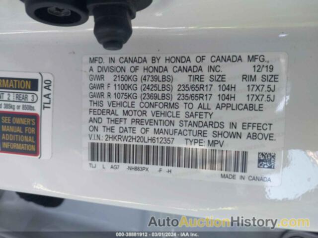 HONDA CR-V AWD LX, 2HKRW2H20LH612357